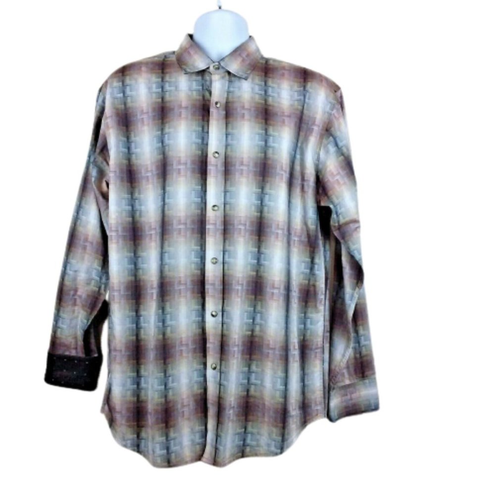 Age Of Wisdom Shirt Snaps L/S Flip Cuffs Abstract
